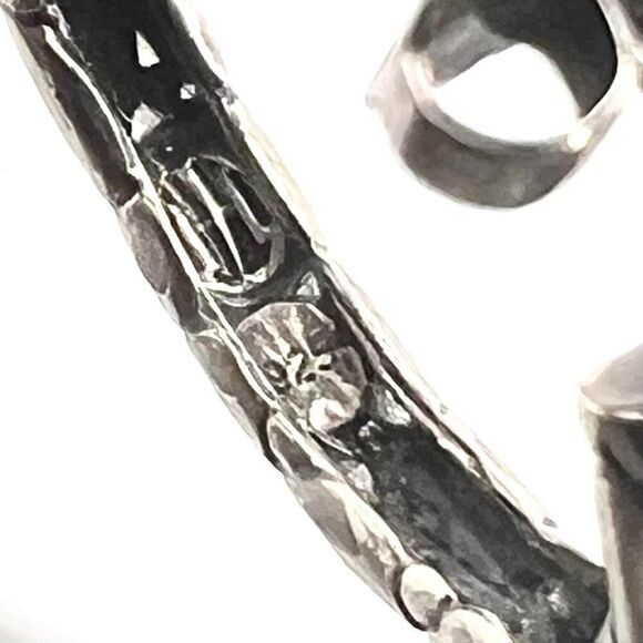 John Hardy Estate Pebble Hoop Earrings Sterling Silver JH20 - Picture 6 of 8